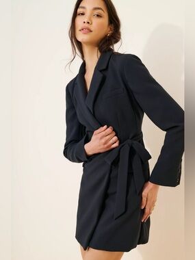 NWT Anthropologie Tie-Waist Blazer Mini Dress Sz 6